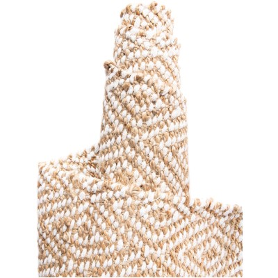 Tapete de Algodón y Yute de Rombos en Natural