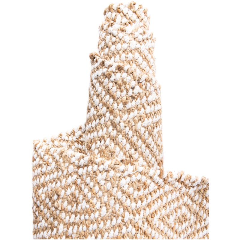 Tapete de Algodón y Yute de Rombos en Natural