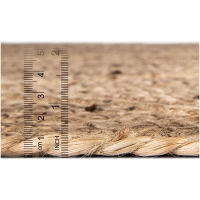 Tapete Trenzado de Yute con Rombos en Natural