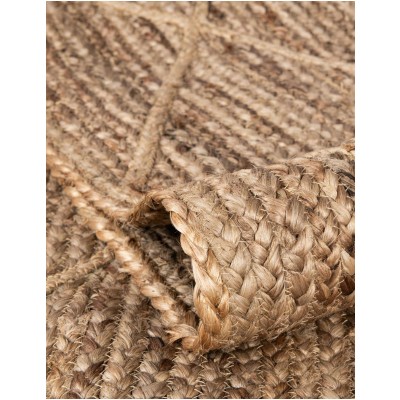 Tapete Trenzado de Yute con Rombos en Natural