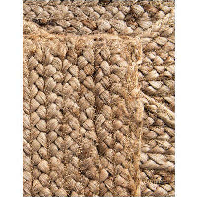 Tapete Trenzado de Yute con Rombos en Natural