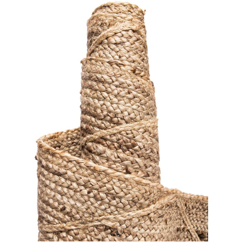 Tapete Trenzado de Yute con Rombos en Natural