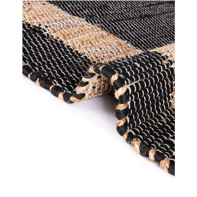 Tapete Borde Mezclado en Negro y Natural