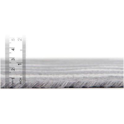 Tapete Eco Trenzado Concéntrico en Blanco y Gris