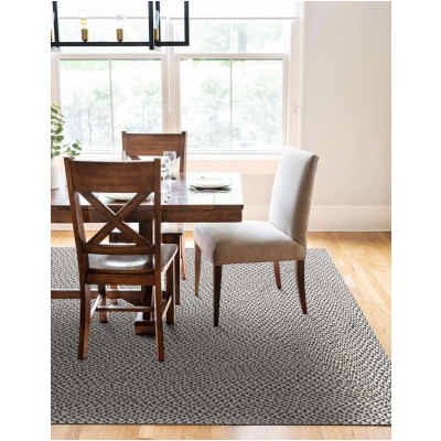 Tapete de Yute Trenzado Escoces en Gris