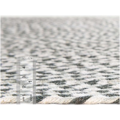 Tapete de Yute Trenzado Escoces en Gris