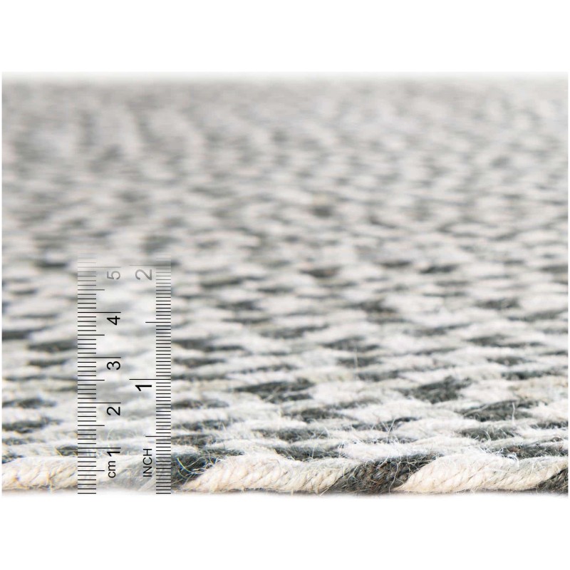 Tapete de Yute Trenzado Escoces en Gris