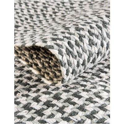 Tapete de Yute Trenzado Escoces en Gris