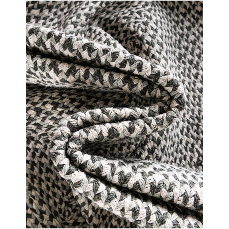 Tapete de Yute Trenzado Escoces en Gris