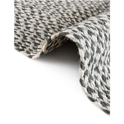 Tapete de Yute Trenzado Escoces en Gris