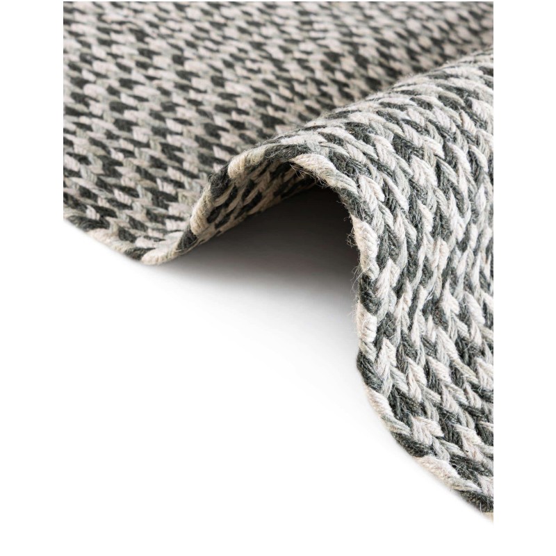 Tapete de Yute Trenzado Escoces en Gris