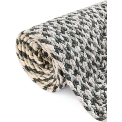 Tapete de Yute Trenzado Escoces en Gris