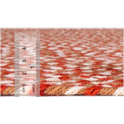 Tapete de Yute Trenzado Escoces en Oxido