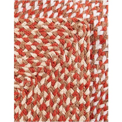 Tapete de Yute Trenzado Escoces en Oxido