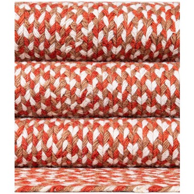 Tapete de Yute Trenzado Escoces en Oxido