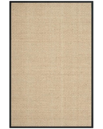 Tapete de Fibra Natural con Orilla Negra