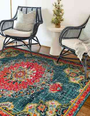 Tapete Virginia Medallón Azul