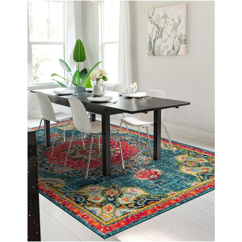 Tapete Virginia Medallón Azul