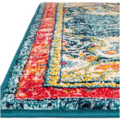 Tapete Virginia Medallón Azul