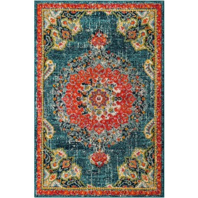 Tapete Virginia Medallón Azul