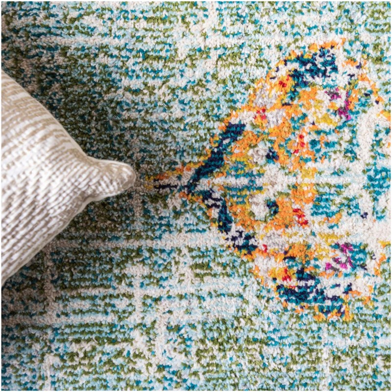 Tapete Virginia Medallón Verde