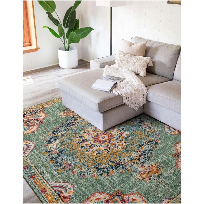 Tapete Virginia Medallón Verde