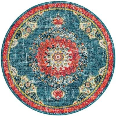 Tapete Virginia Medallón Azul