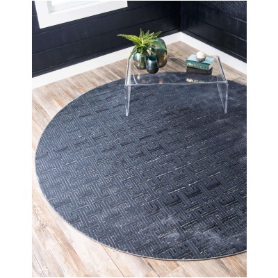 Tapete Christie Texturas Azul Marino - 2.40 Redondo