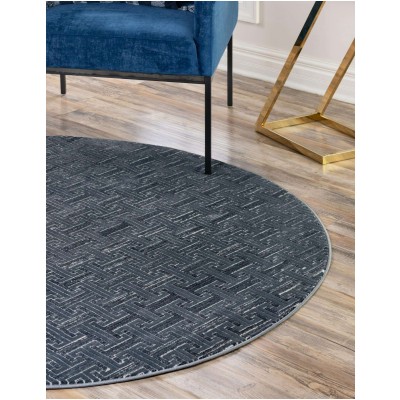 Tapete Christie Texturas Azul Marino - 2.40 Redondo