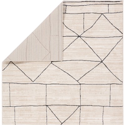 Tapete Java de Figuras Delineadas en Marfil