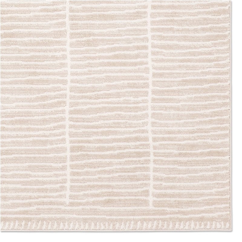 Tapete Java de Rayas Monocromaticas en Marfil