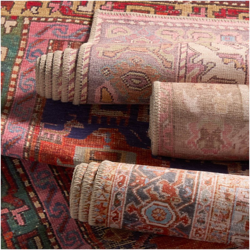 Tapete Lavable Marquez Medallón y Figuras