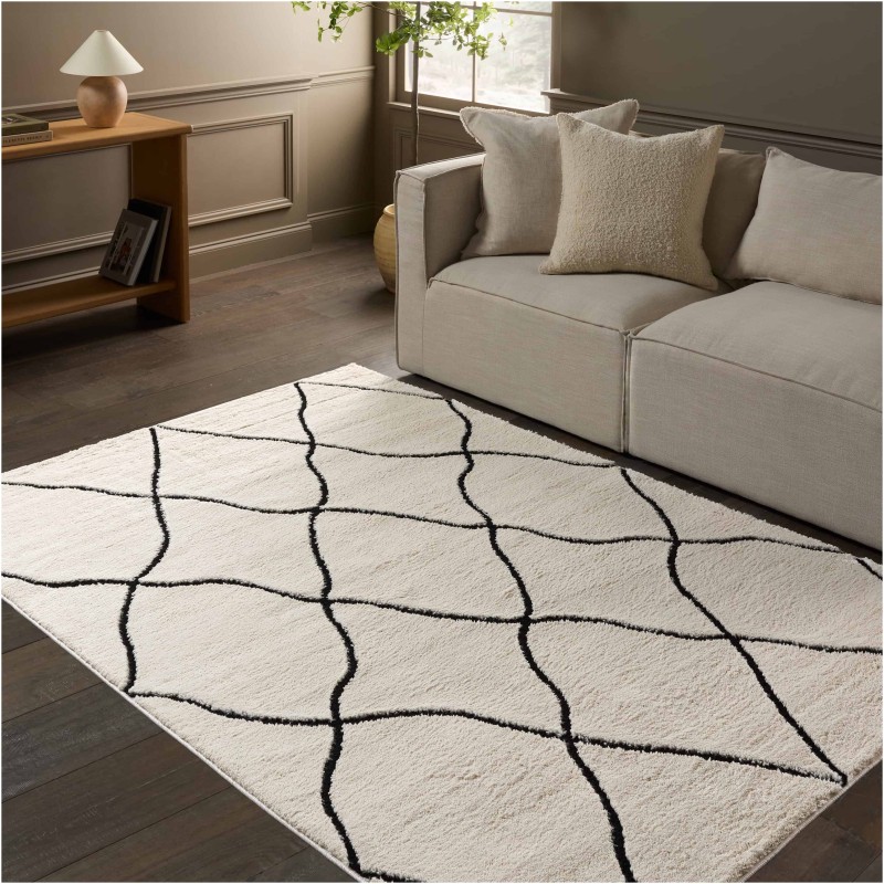 Tapete Jade de Rombos Negros