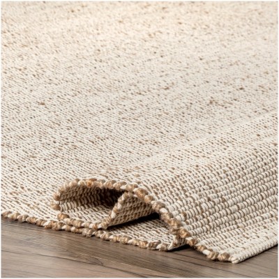 Tapete Natural Tejido de Yute y Algodón - 1.50 x 2.40