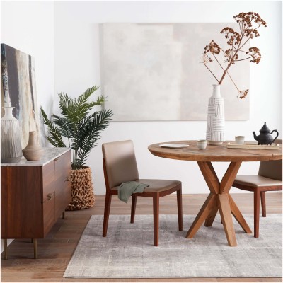 Tapete Confort Abstracto en Gris Claro y Crema