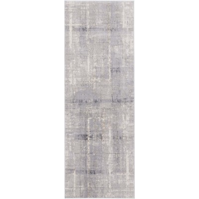 Tapete Confort Abstracto en Gris Claro y Crema