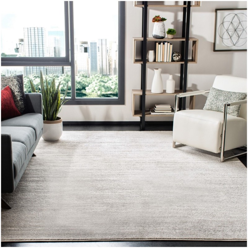 Tapete Adira Desvanecido en Marfil y Plata - 2.70 x 3.60