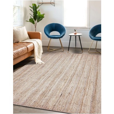 Tapete Tejido de Yute en Natural - 1.80 x 2.80