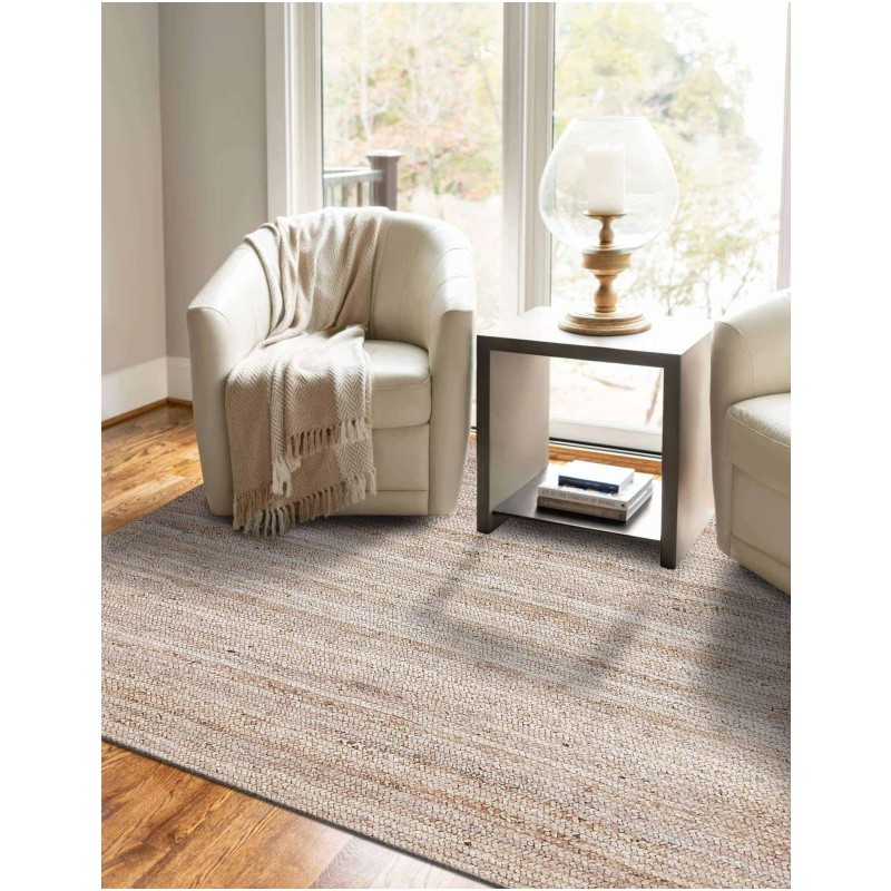 Tapete Tejido de Yute en Natural - 1.80 x 2.80