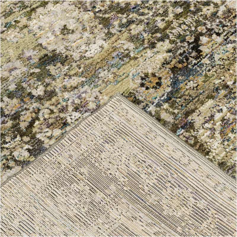 Tapete Principado Medallón Oriental en Verde y Café