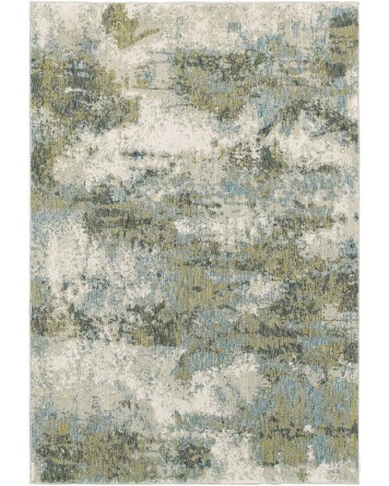 Tapete Evolución Abstracto Azul con Verde