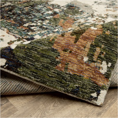 Tapete Evolución Abstracto Marfil y Multicolor