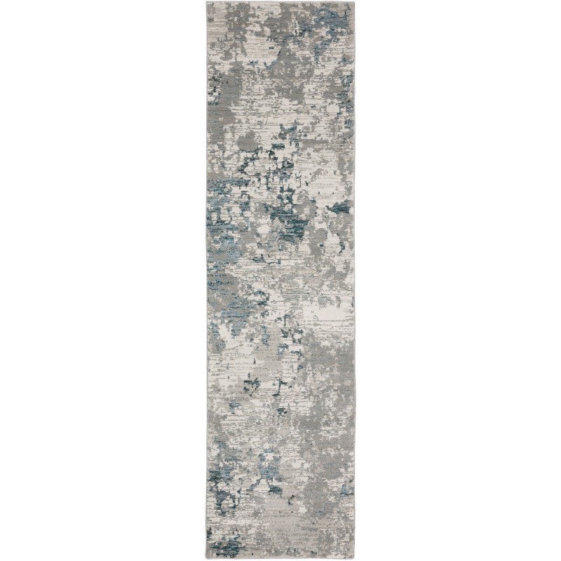 Tapete Evolución Abstracto Gris con Azul