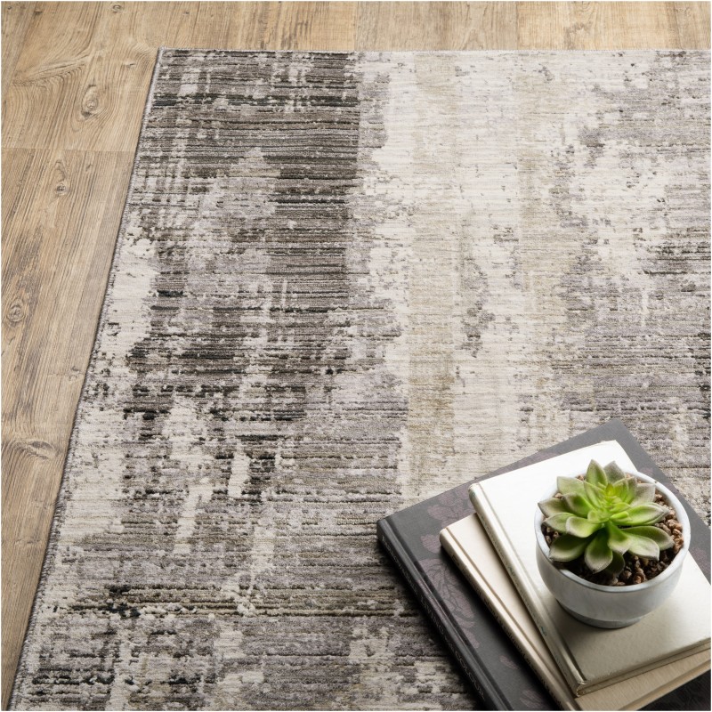 Tapete Nebulosa Abstracto en Gris y Beige