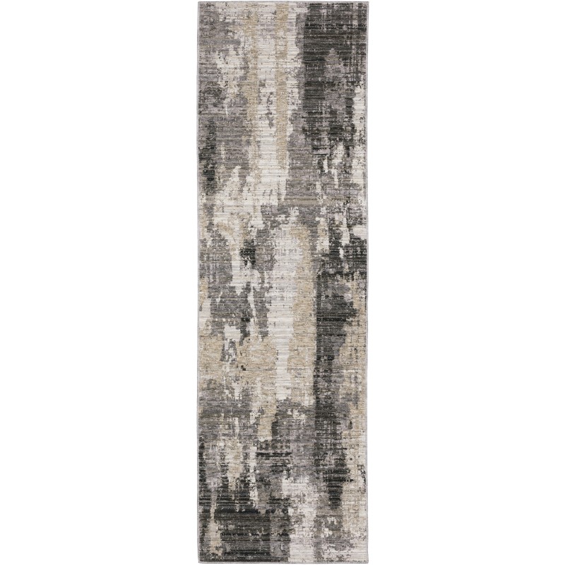 Tapete Nebulosa Abstracto en Gris y Beige