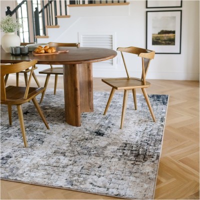 Tapete Nebulosa Cuadricula de Fondo en Gris y Marfil