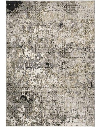 Tapete Nebulosa Cuadricula de Fondo en Gris y Marfil